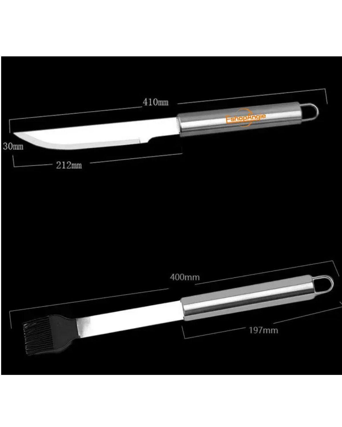 Set Parrillero Asado Barbacoa 18 Pcs En Maleta Kit Parrilla -2