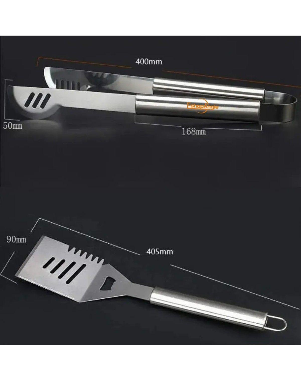 Set Parrillero Asado Barbacoa 18 Pcs En Maleta Kit Parrilla -3