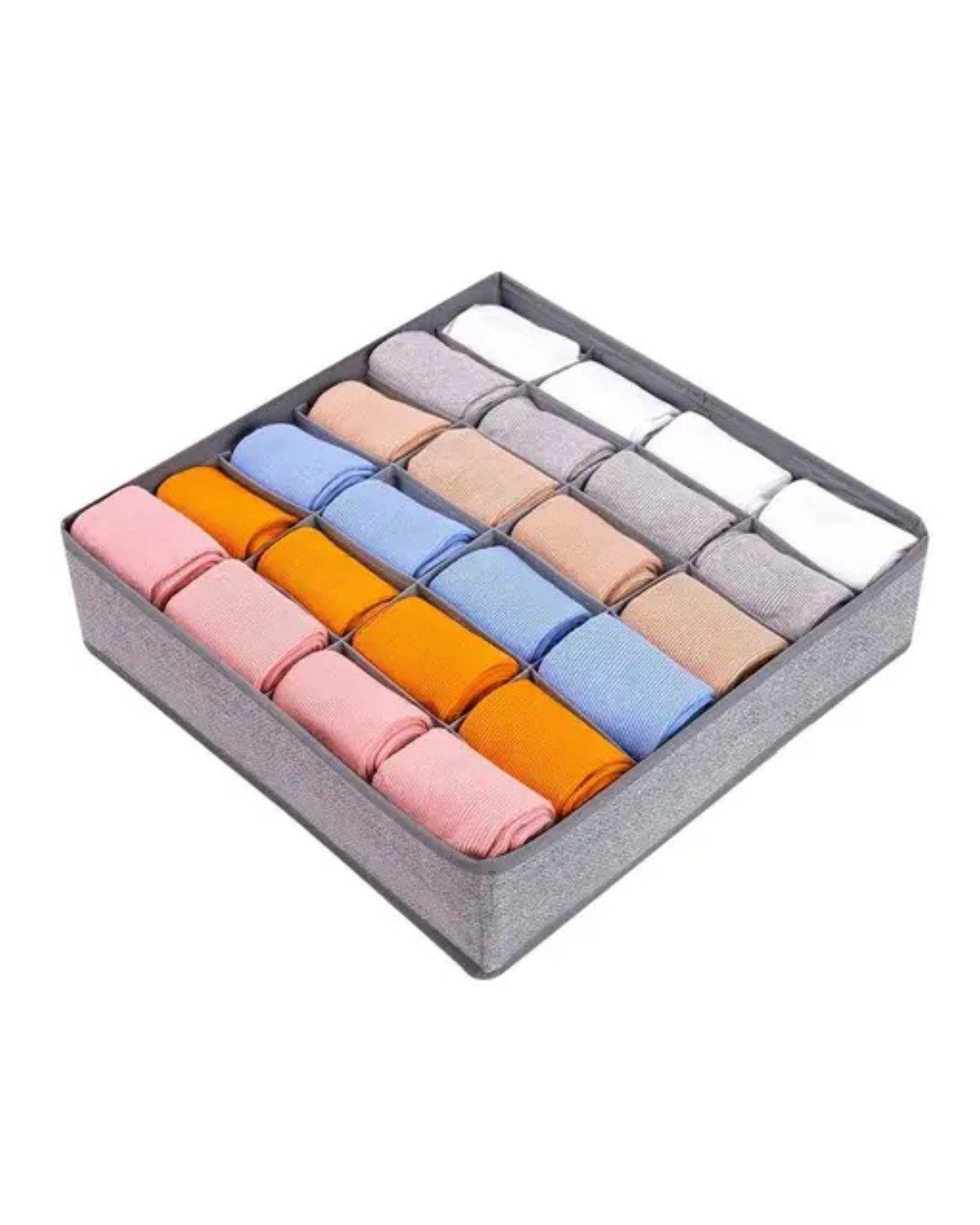 Organizador De Calcetines Y Ropa Interior Multiuso Color Gris-2