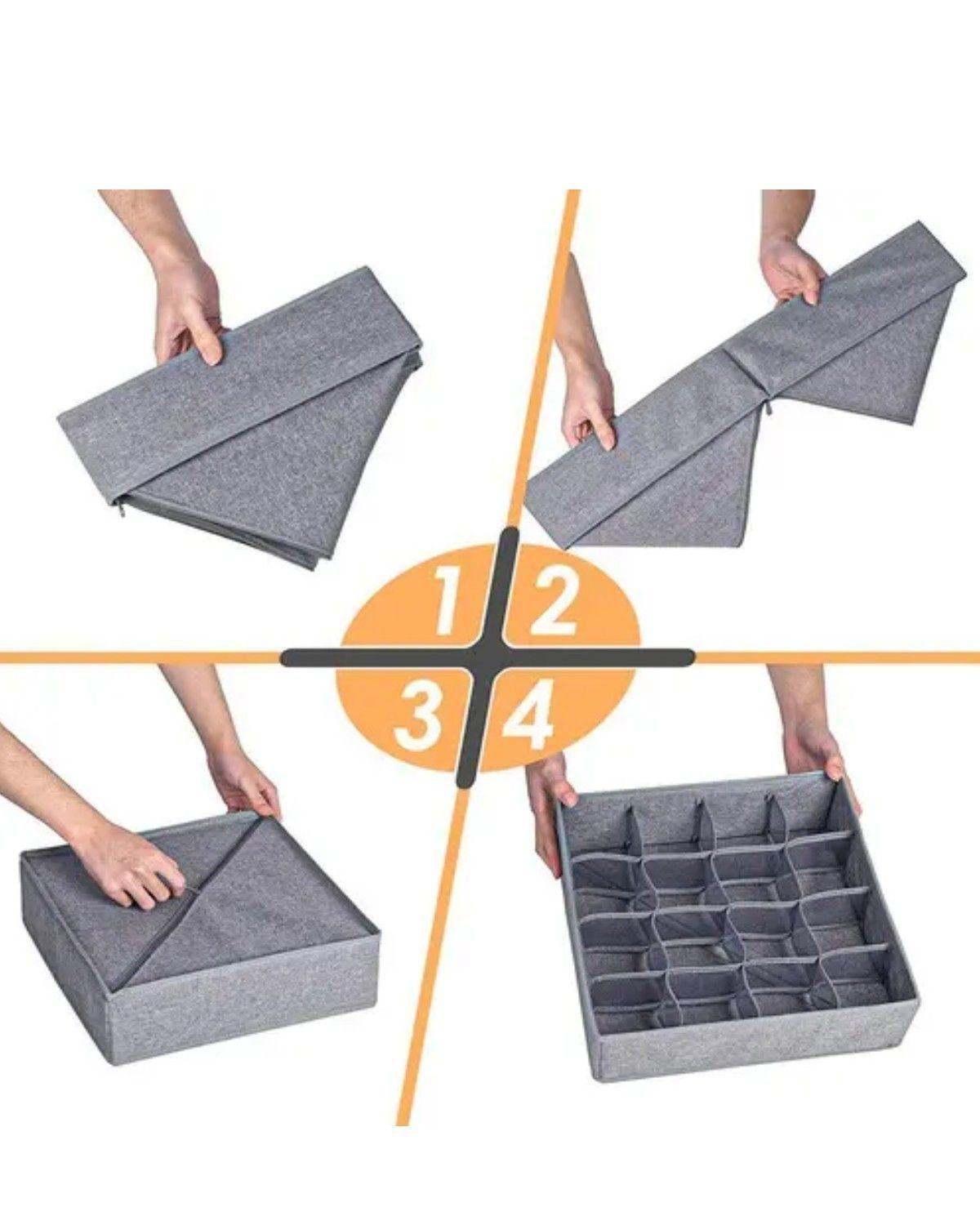 Organizador De Calcetines Y Ropa Interior Multiuso Color Gris-3