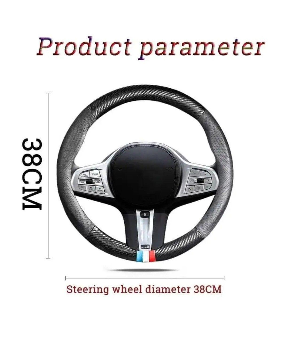 Funda Cubre Volante Deportivo Tipo D Auto Tuning 38cm-2