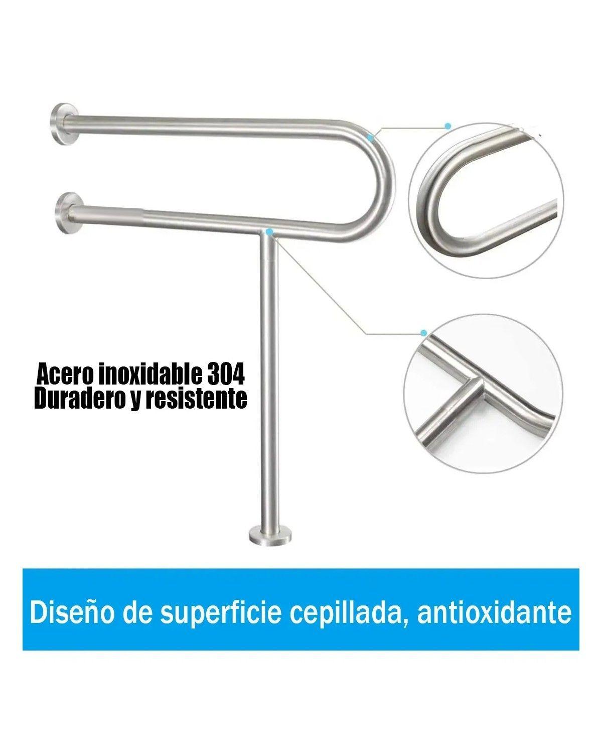 Barra De Muro Piso Para Discapacitados Acero Inoxidable Plata-2