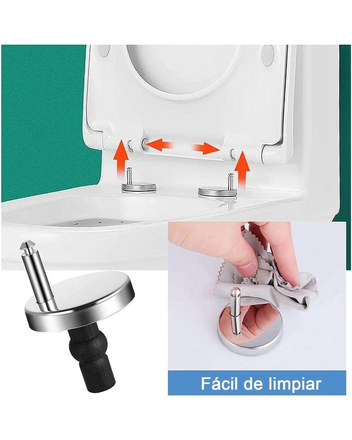4pcs Bisagras De Asiento Inodoro, Tornillo Goma Expansible-2
