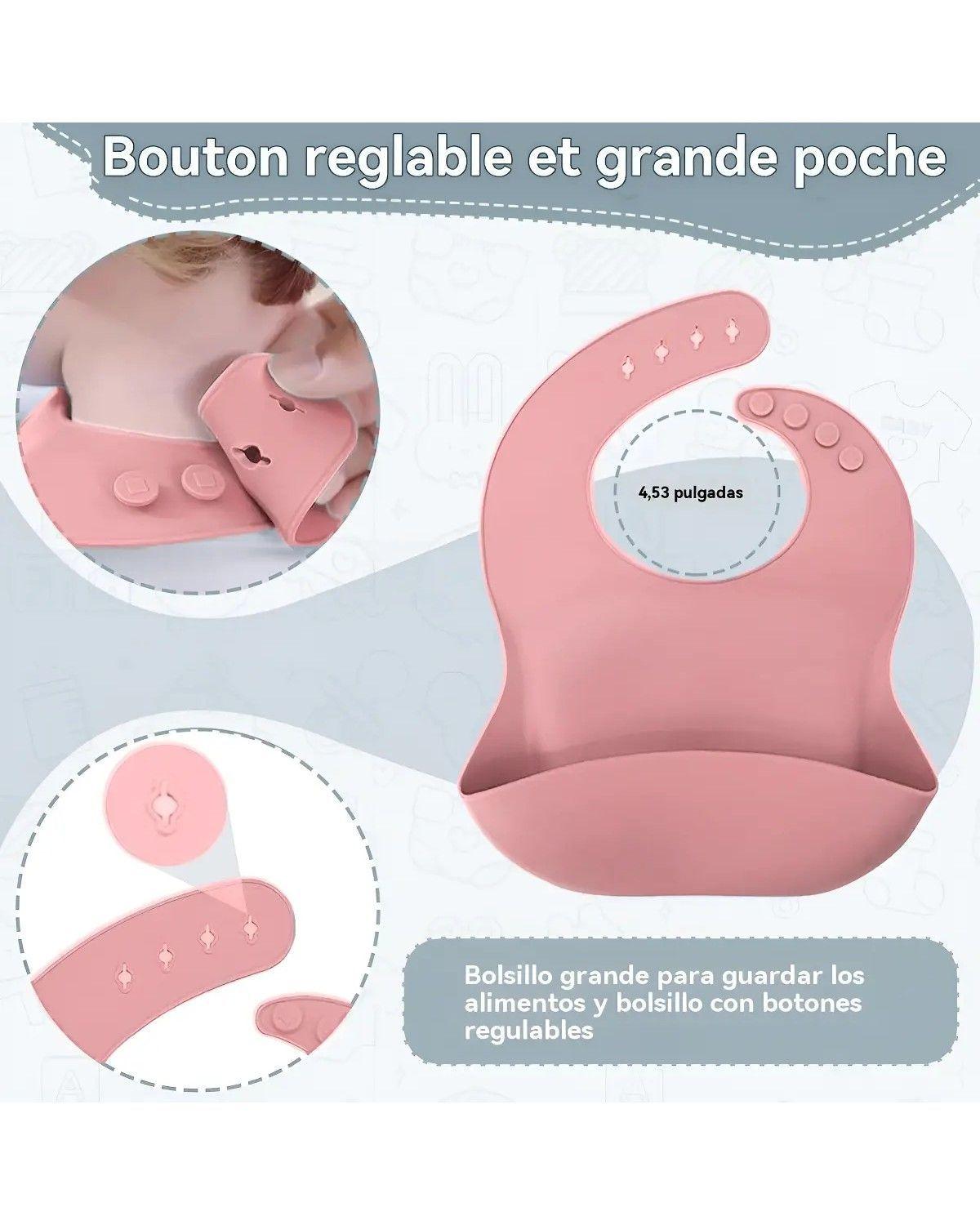 Set Alimentación Bebé Silicona Libre de Bpa Antideslizante 12pcs-4