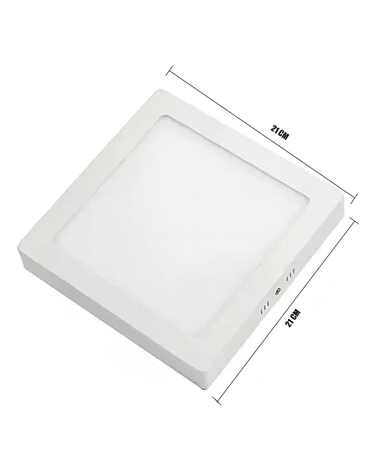 Plafón LED Cuadrado 18W Blanco 6500K Sobrepuesto Techo-4
