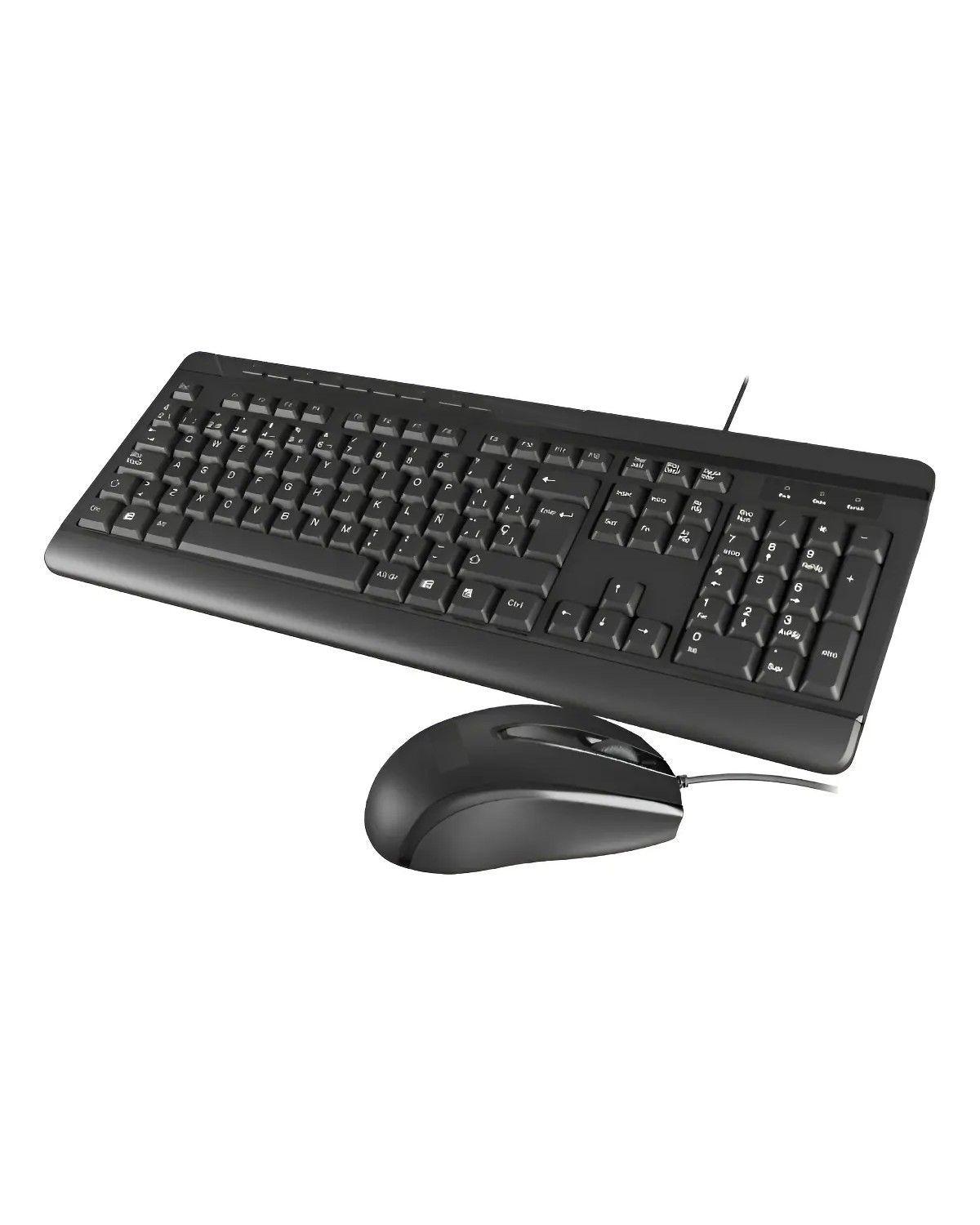Combo Teclado+mouse C/cable Usb Kck-251s Negro-0