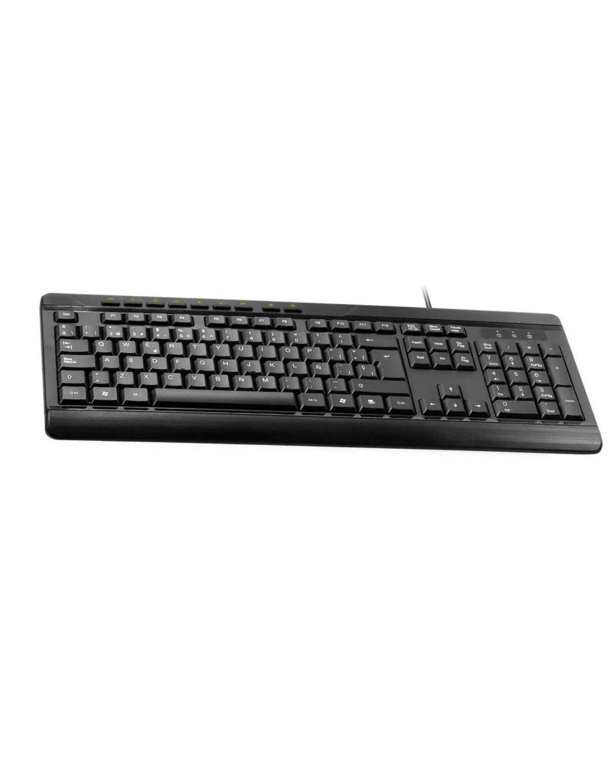 Combo Teclado+mouse C/cable Usb Kck-251s Negro-2