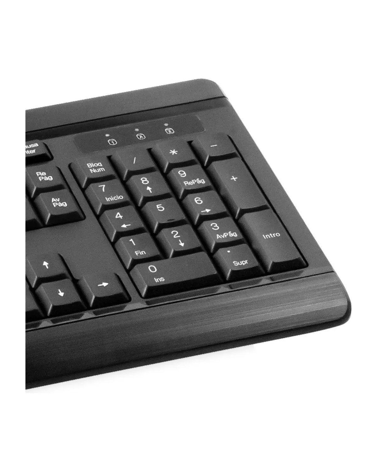 Combo Teclado+mouse C/cable Usb Kck-251s Negro-3