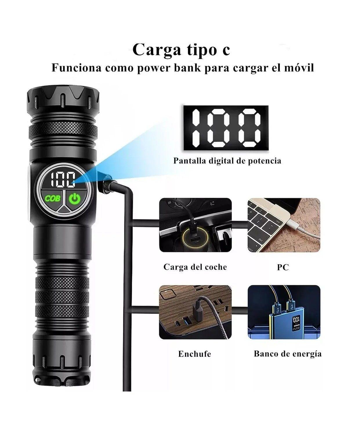 120000lumens Lámpara Táctica Led Linterna De Camping-2