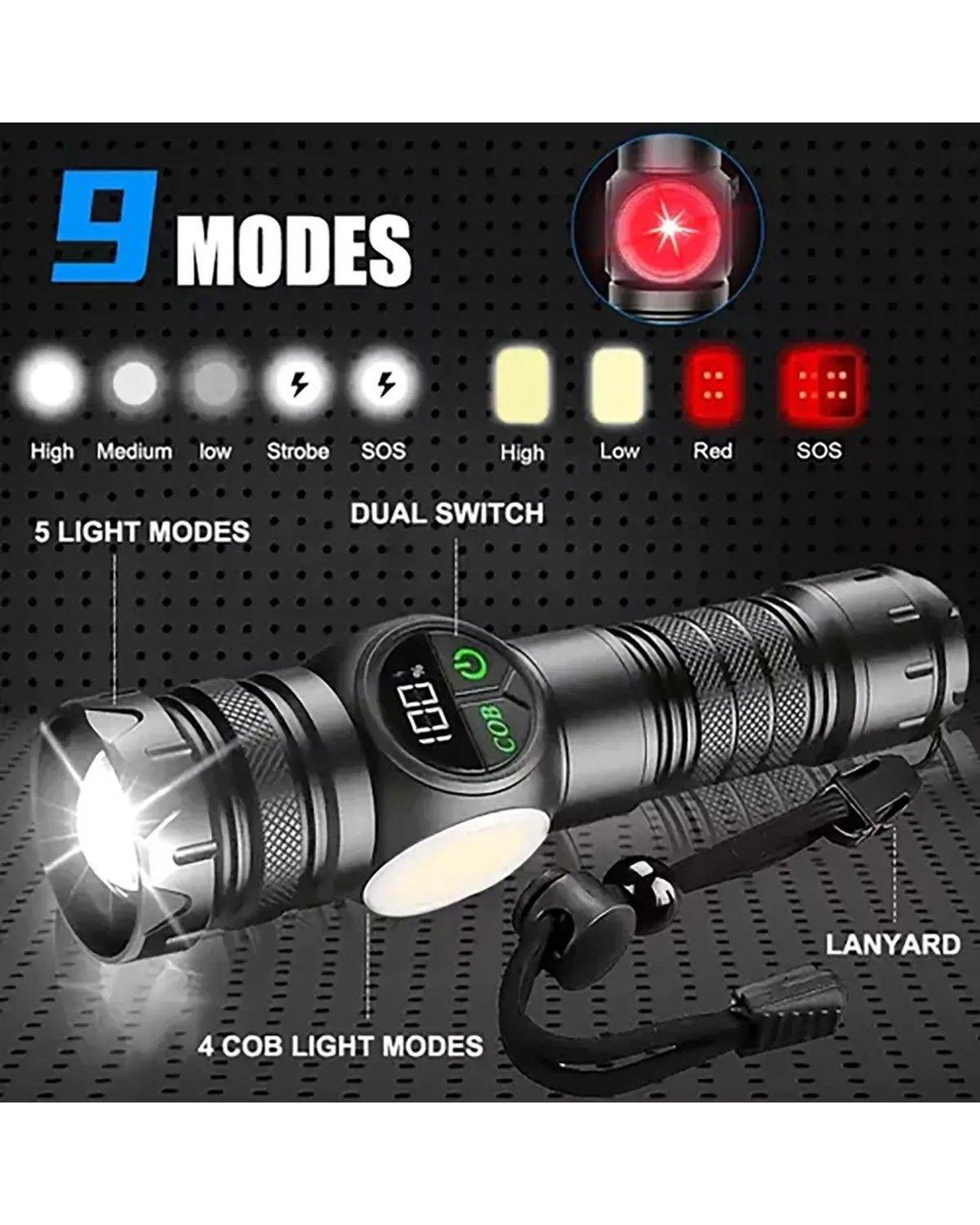 120000lumens Lámpara Táctica Led Linterna De Camping-3