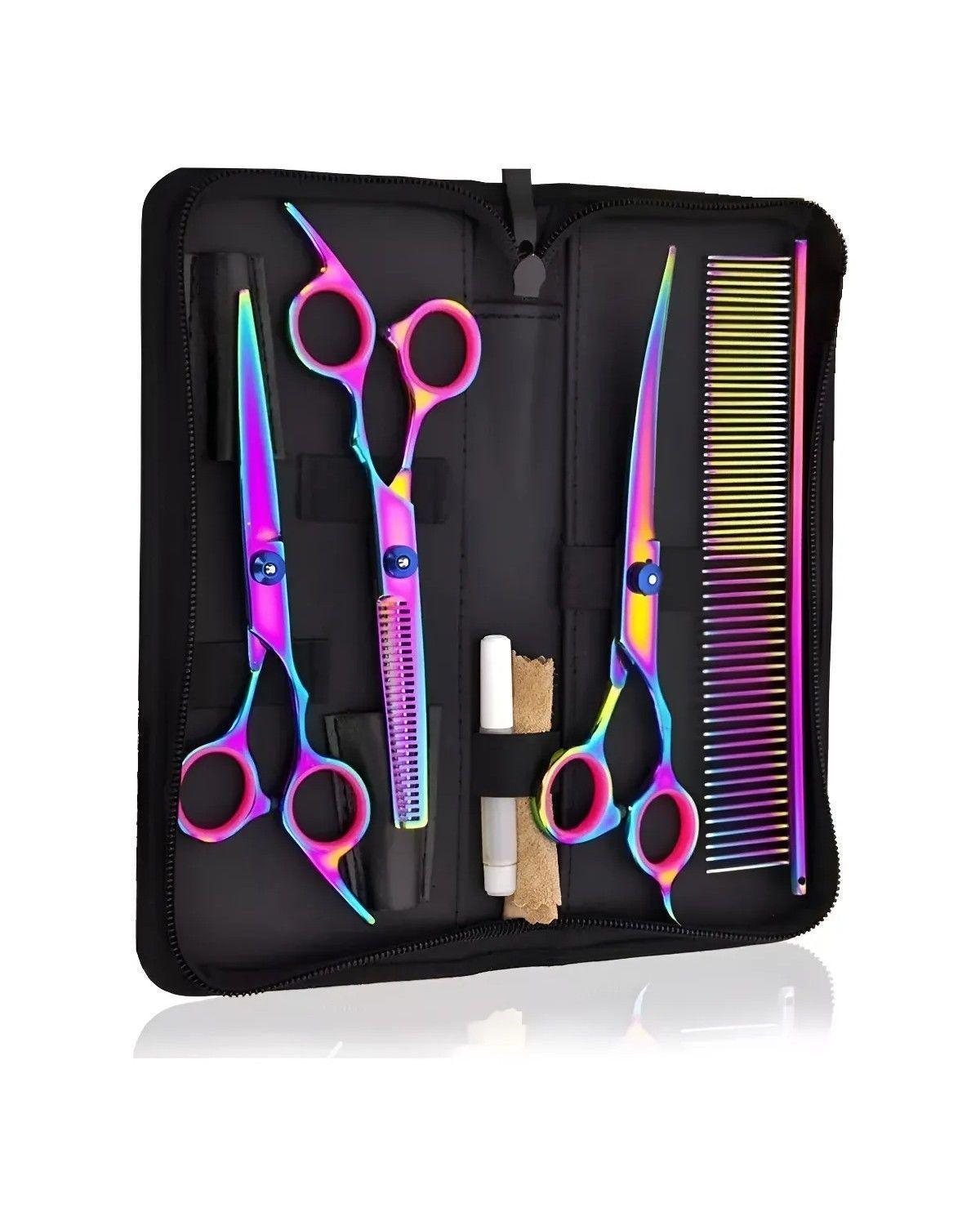 Set Tijeras Peluqueria Tijeras Barberia Para Cortar Pelo-3
