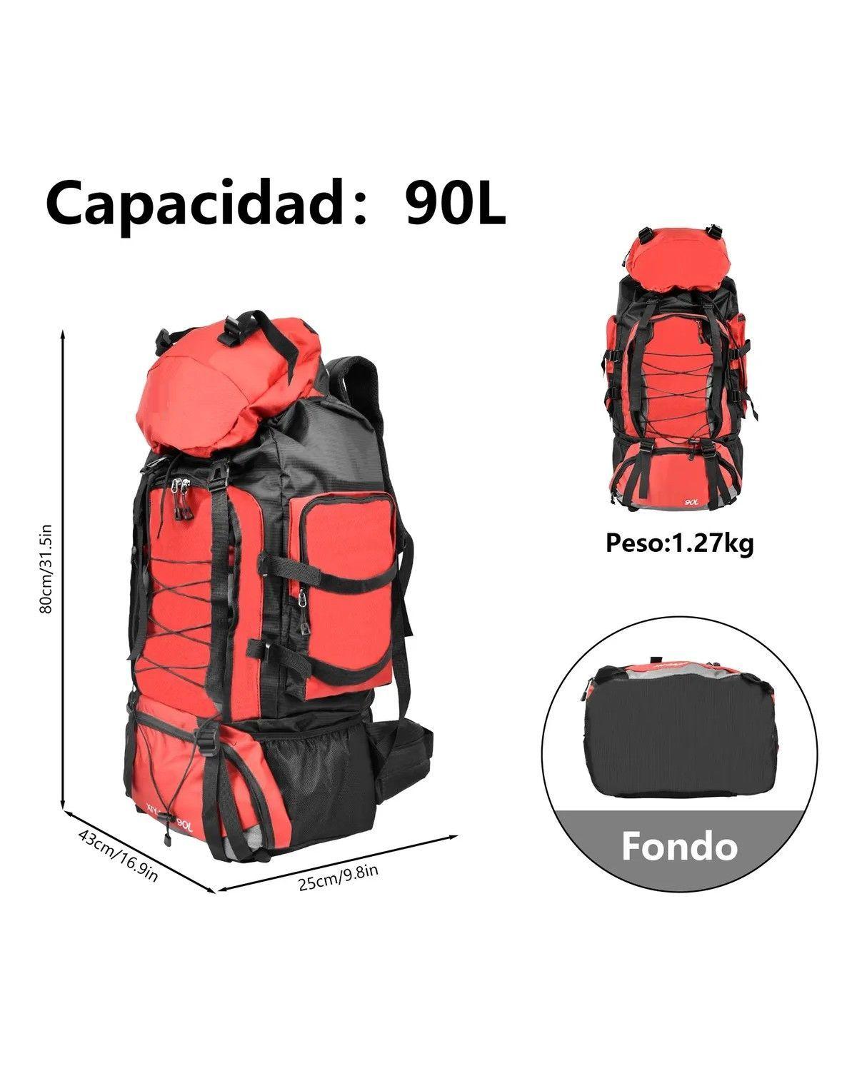 Mochila Impermeable De 90 Litros Para Acampar-2