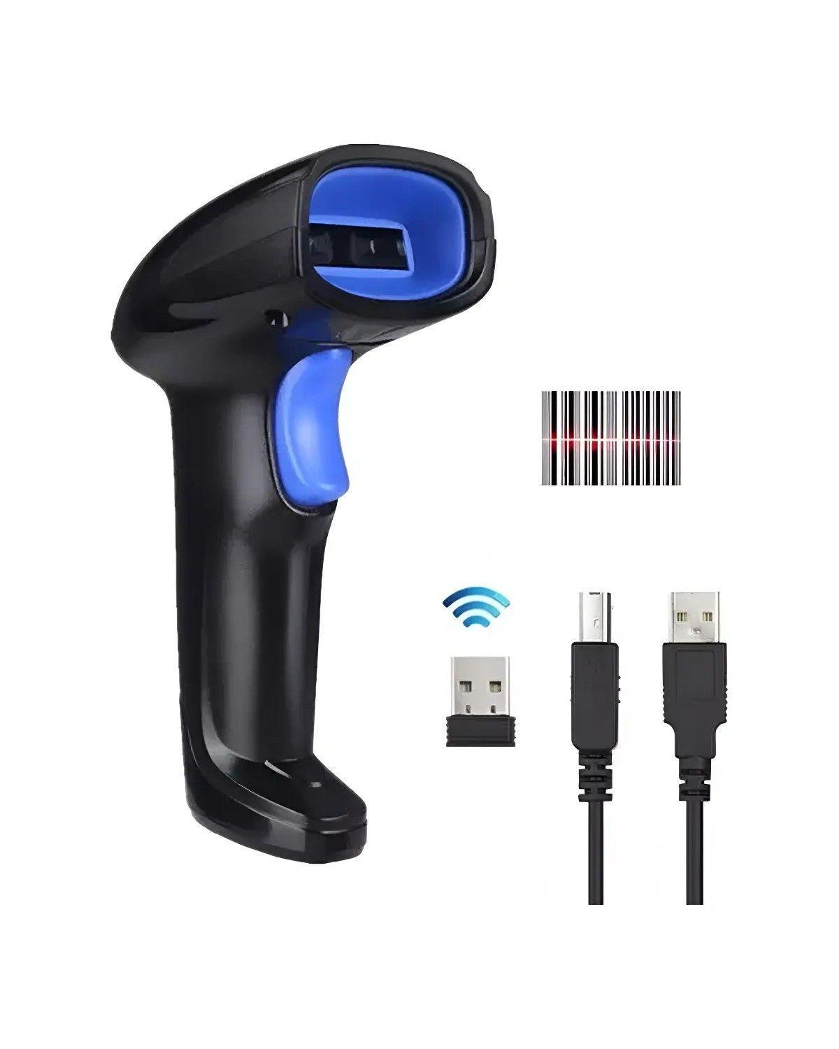 Lector Escáner De Código De Barras Inalámbrico 2.4g Pistola Color Negro-2