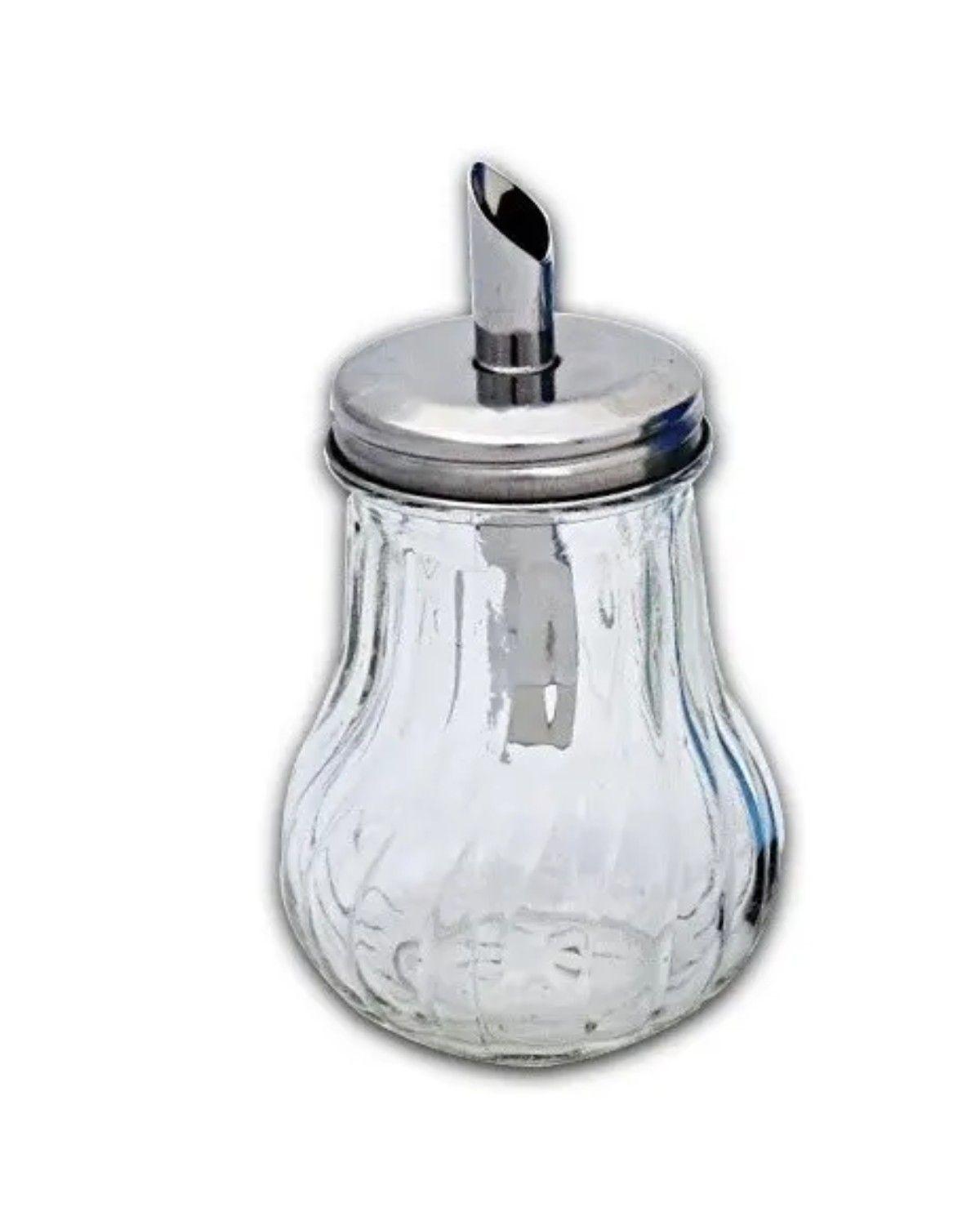 Azucarera Vidrio Con Dosificador Tapa Acero Capacidad 200ml-3
