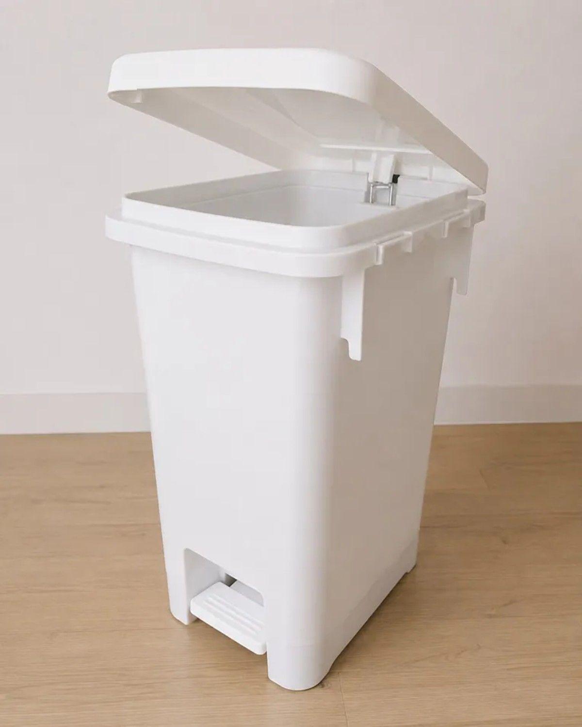 Basurero Papelera Pedal 10 Litros Oficina Baño Hermético-2