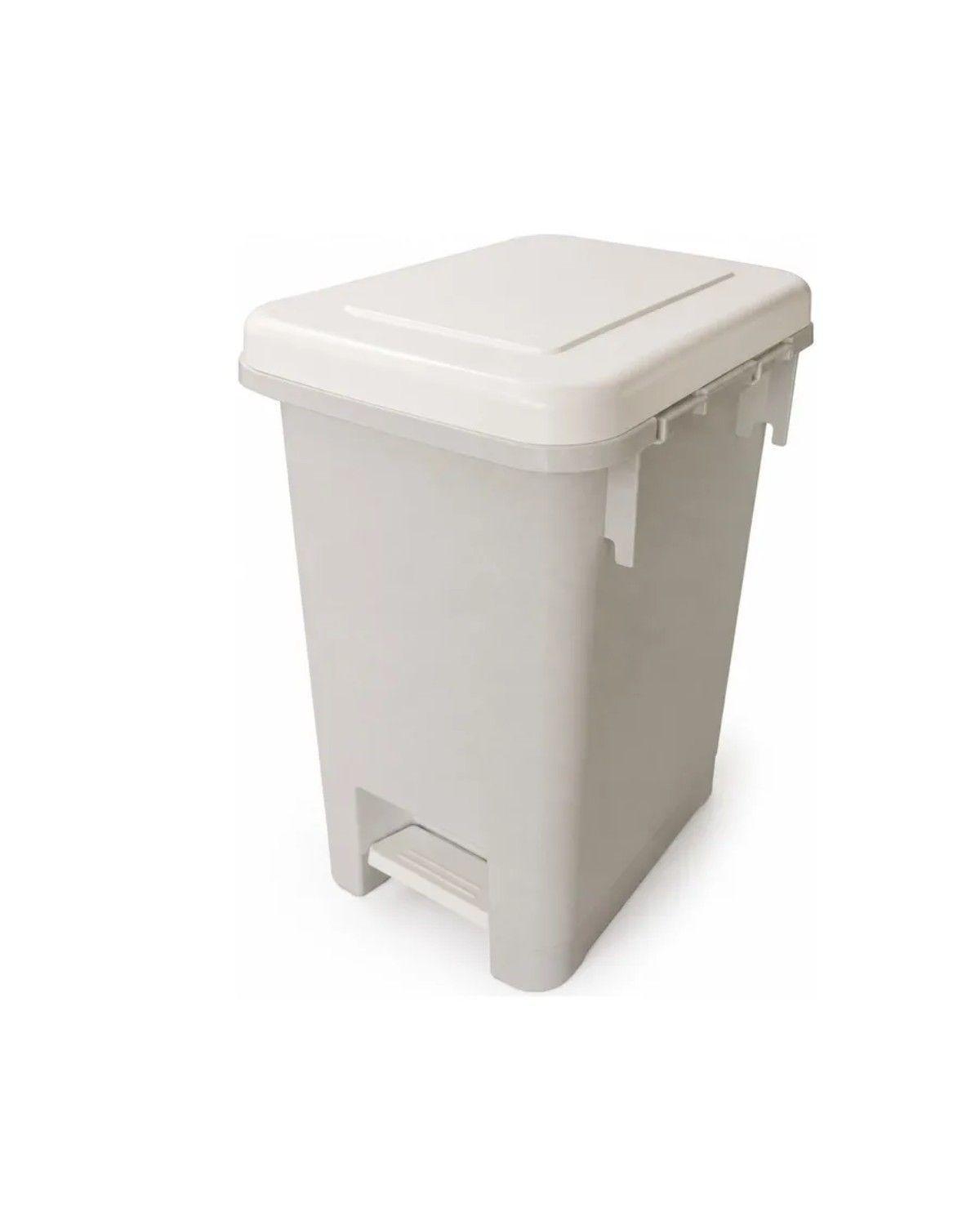 Basurero Papelera Pedal 10 Litros Oficina Baño Hermético-3
