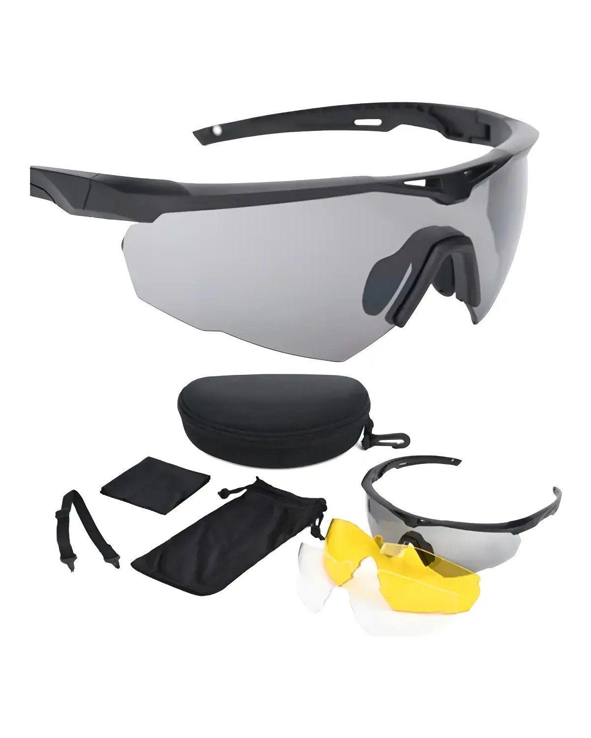 Lentes Tacticos 3 Micas Lentes Uv Lentes Militares-0