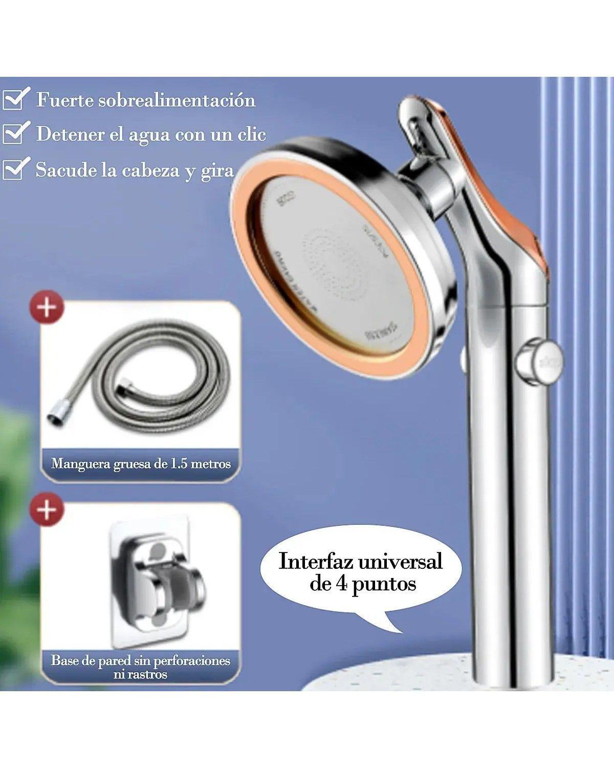 Regadera Moderna Alta Presion De Acero Inoxidable Ajustable-2