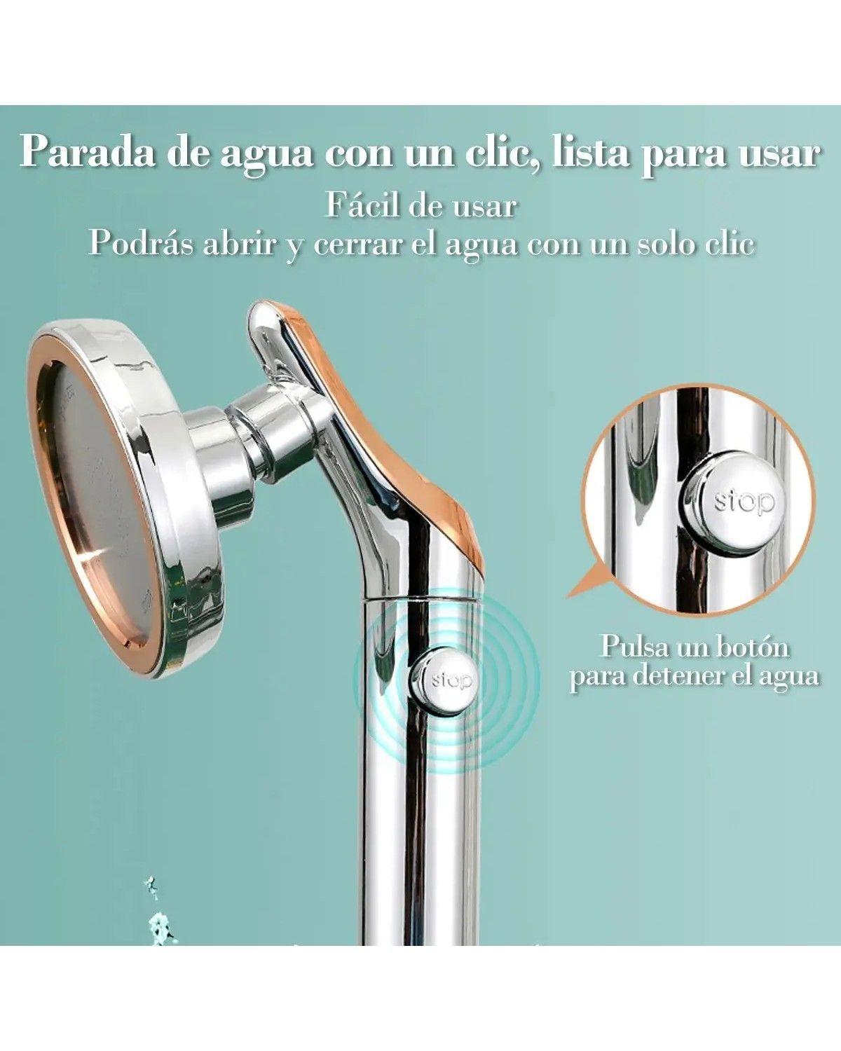 Regadera Moderna Alta Presion De Acero Inoxidable Ajustable-3
