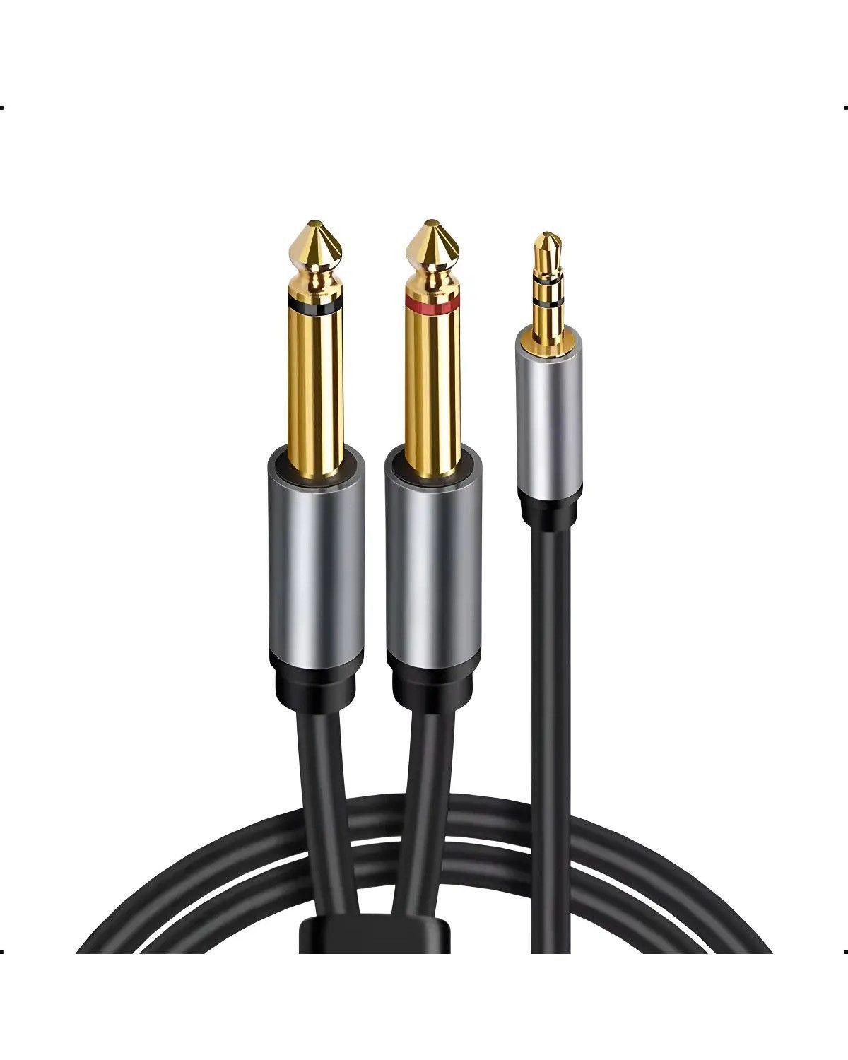Cable Separador 3,5mm a 2x6,35mm 5m Estéreo Audio Profesional-0