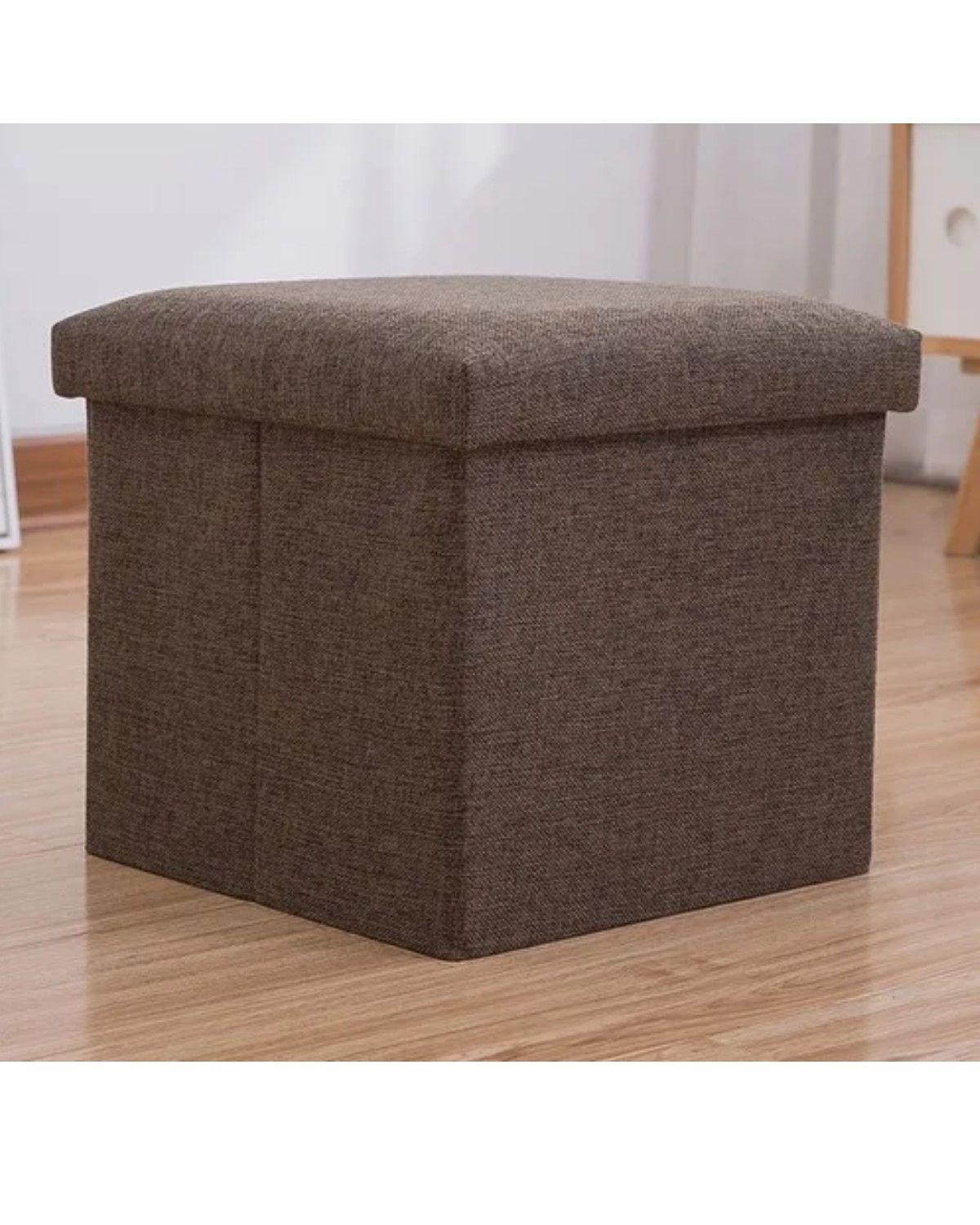 Puff Silla Cubo Organizador Plegable Chico CAFE-1