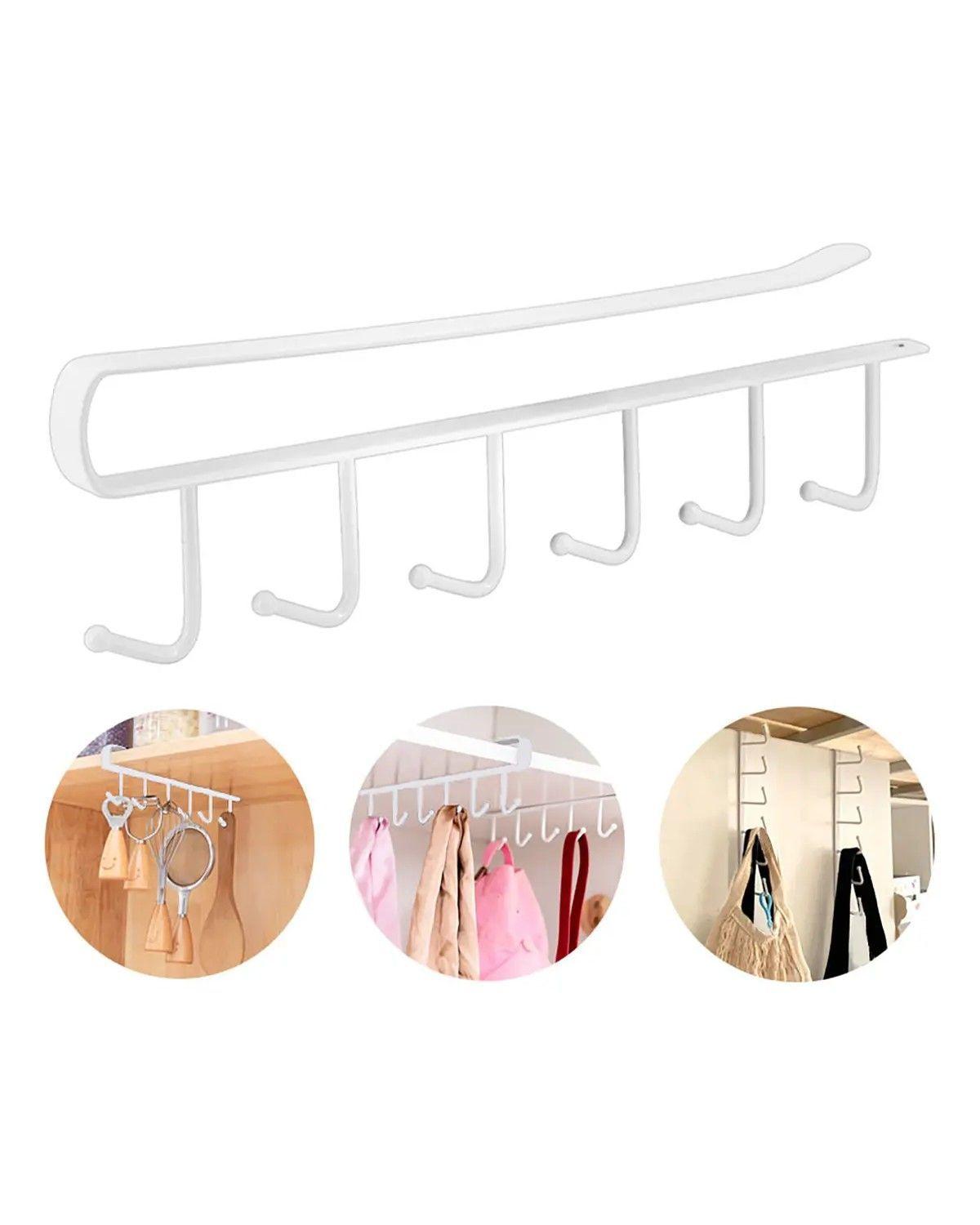 Organizador Soporte Colgador De Tazas Utensilios De Cocina Color Blanco-2
