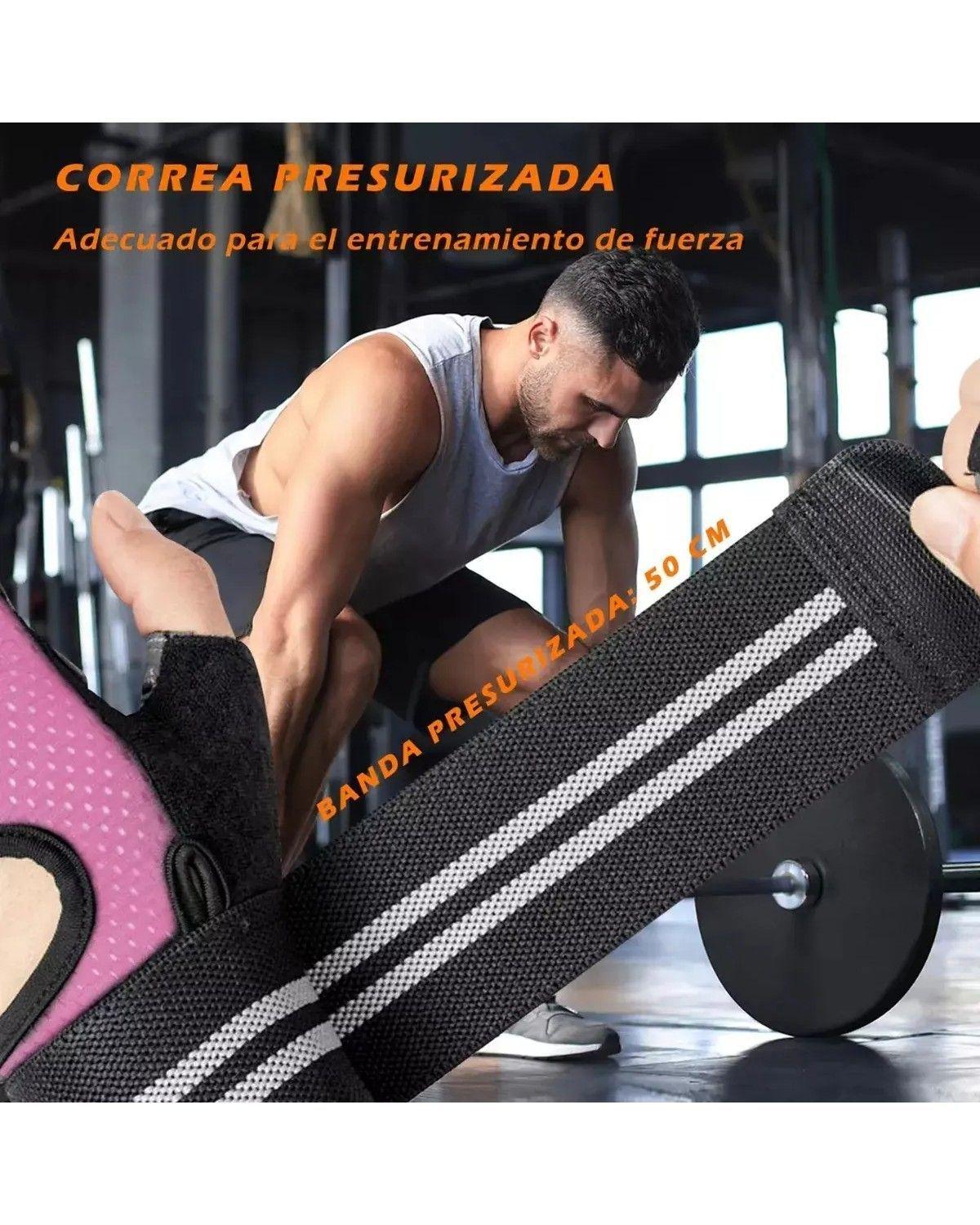 Guantes Entrenamiento De Gym Pesas Anti-esguince Con Vendaje-2