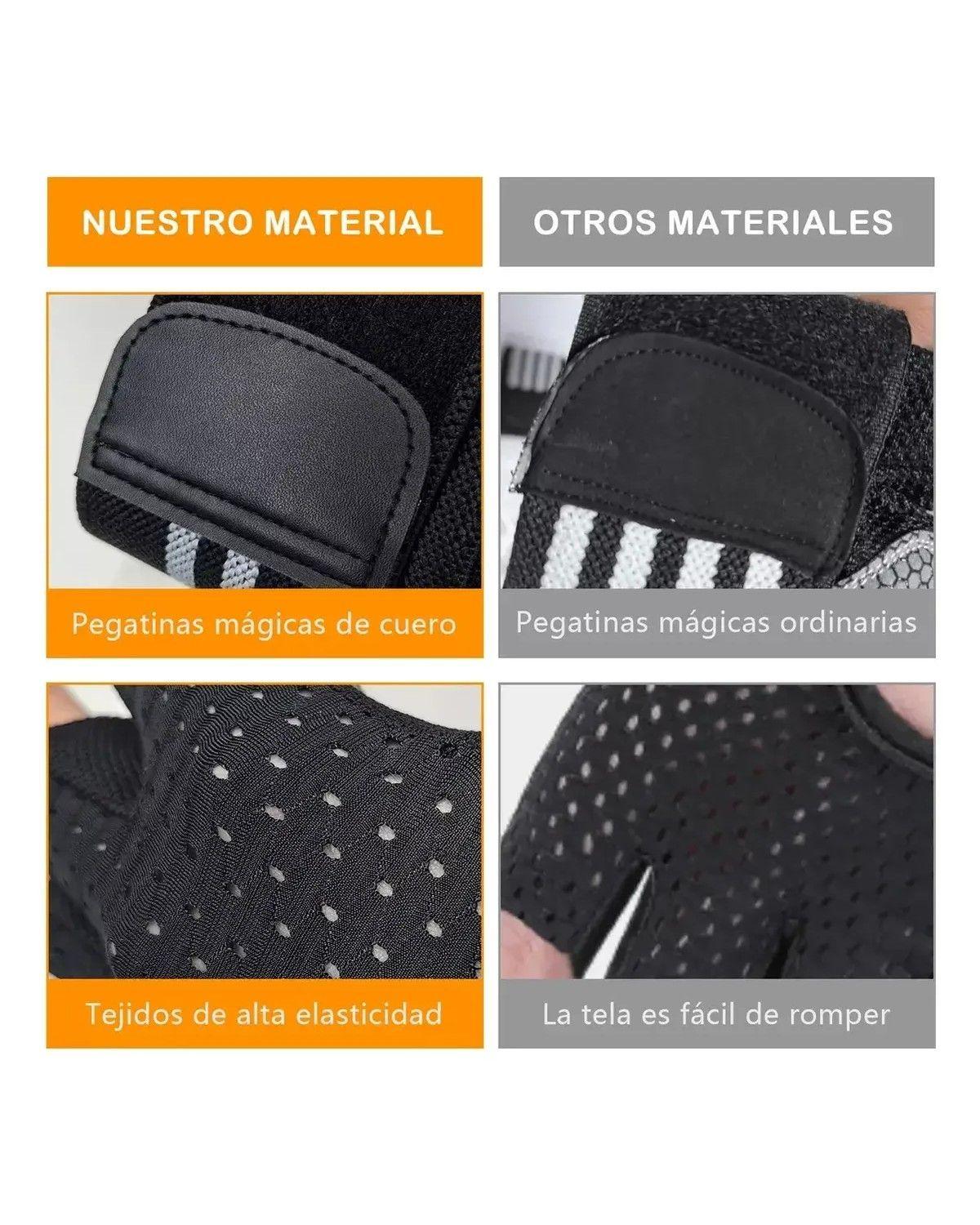 Guantes Entrenamiento De Gym Pesas Anti-esguince Con Vendaje-3