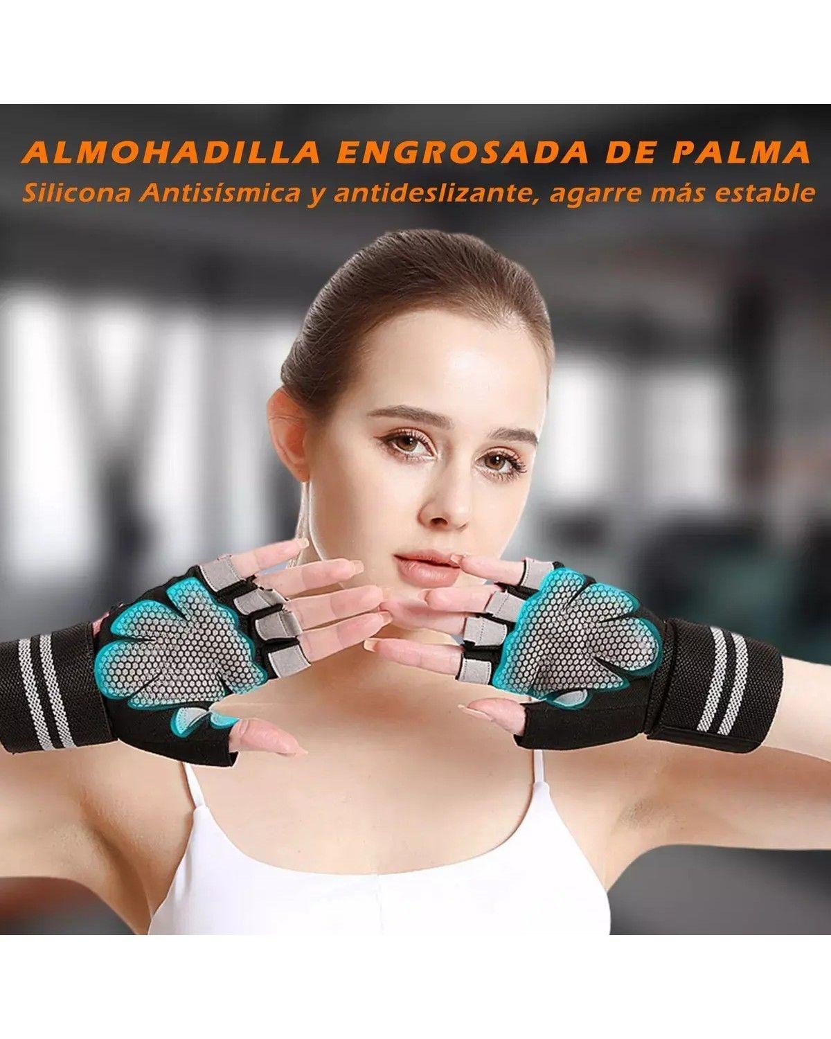 Guantes Entrenamiento De Gym Pesas Anti-esguince Con Vendaje-4