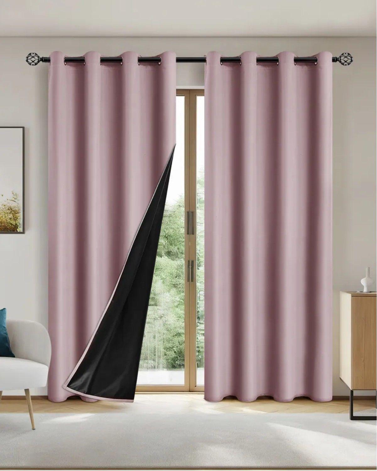 Cortinas total Blackout Engomada Tela Fresca-1