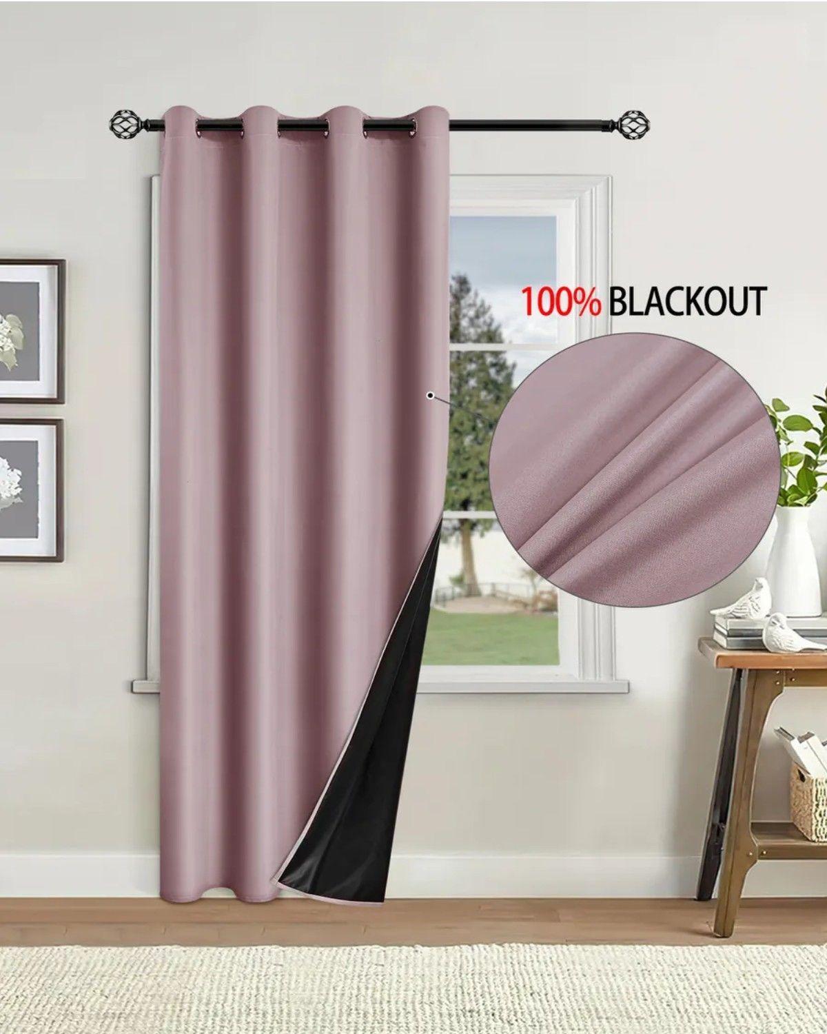 Cortinas total Blackout Engomada Tela Fresca-3