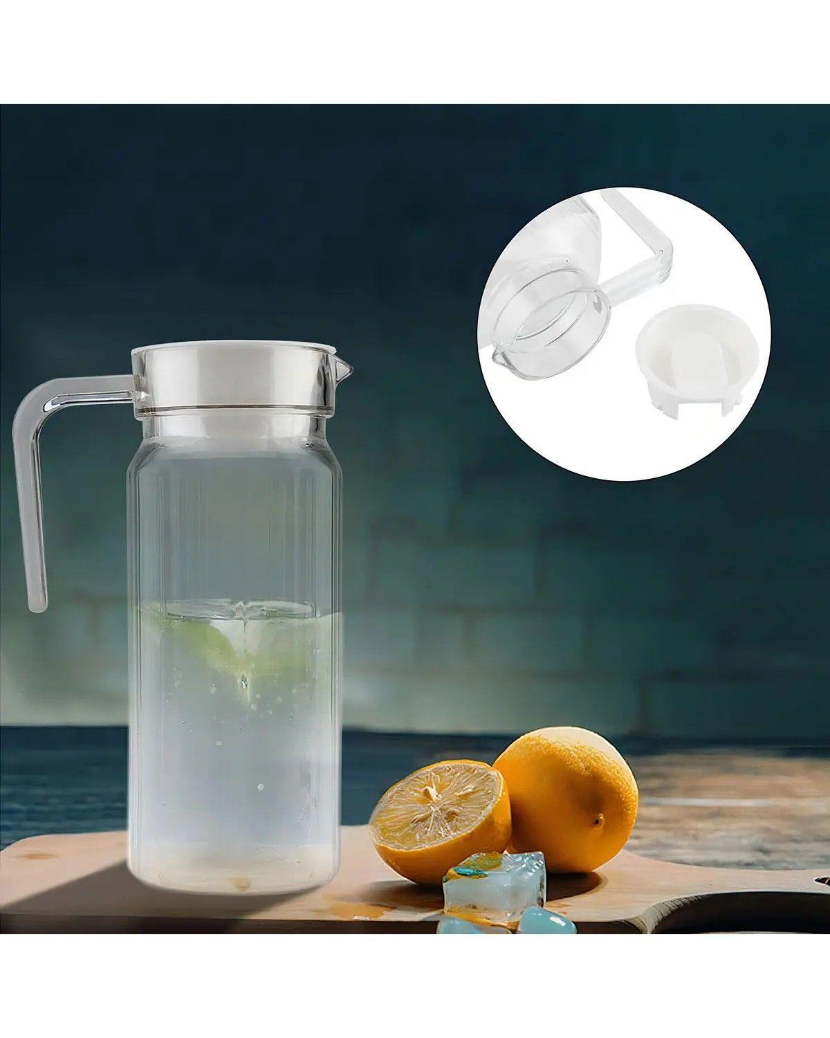 Jarra de Vidrio para Agua y Jugo con Tapa, 1.1 Litros-2