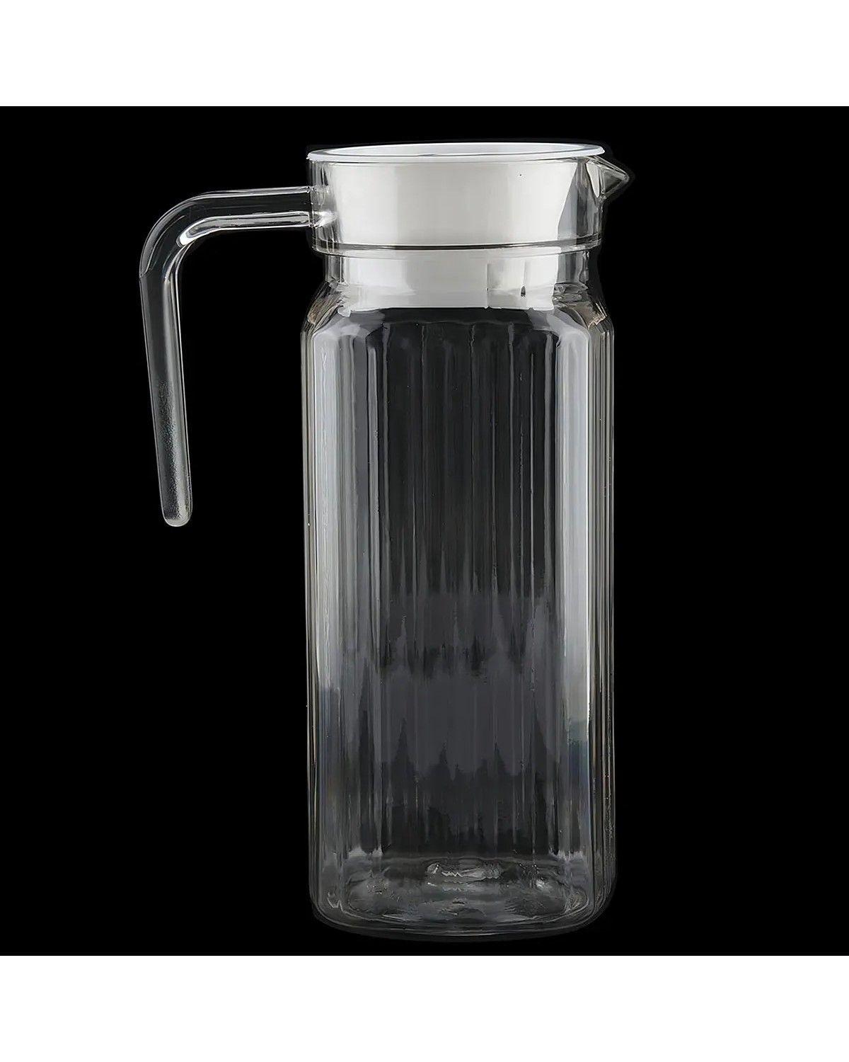 Jarra de Vidrio para Agua y Jugo con Tapa, 1.1 Litros-4