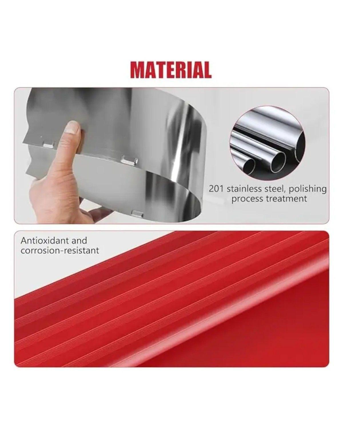 80cm Para Masilla Alisador De Yeso Inox Flexible Rojo-3
