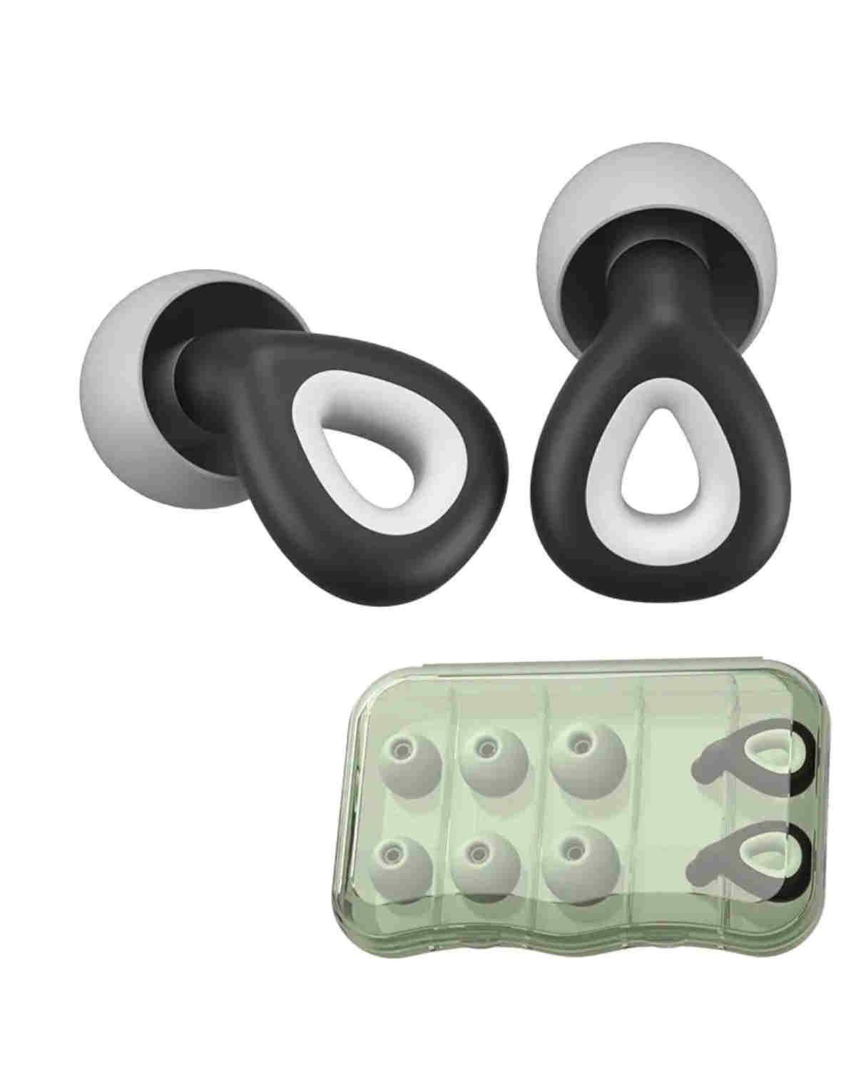 Tapones Antiruido Para Oídos Gota De Agua 3 Tamaños Cómodos Negro-0