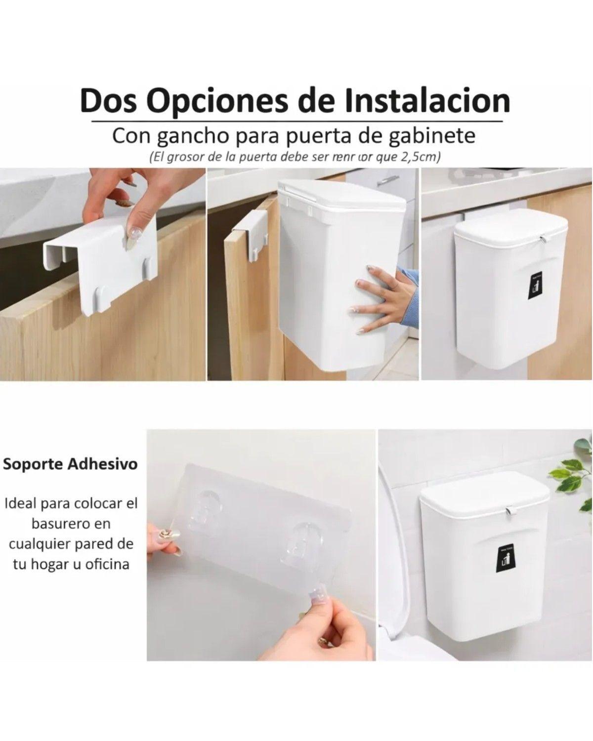 Basurero Genérico 9l Cubo Recolector C/ Tapa Compacto-3