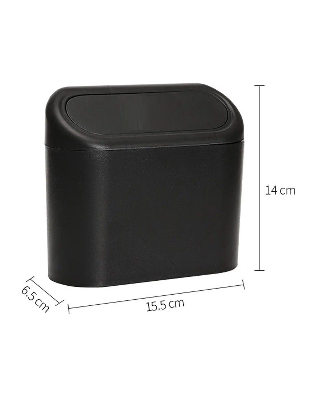 Basurero Para Auto Portatil Universal 1 Litro Color Negro-2