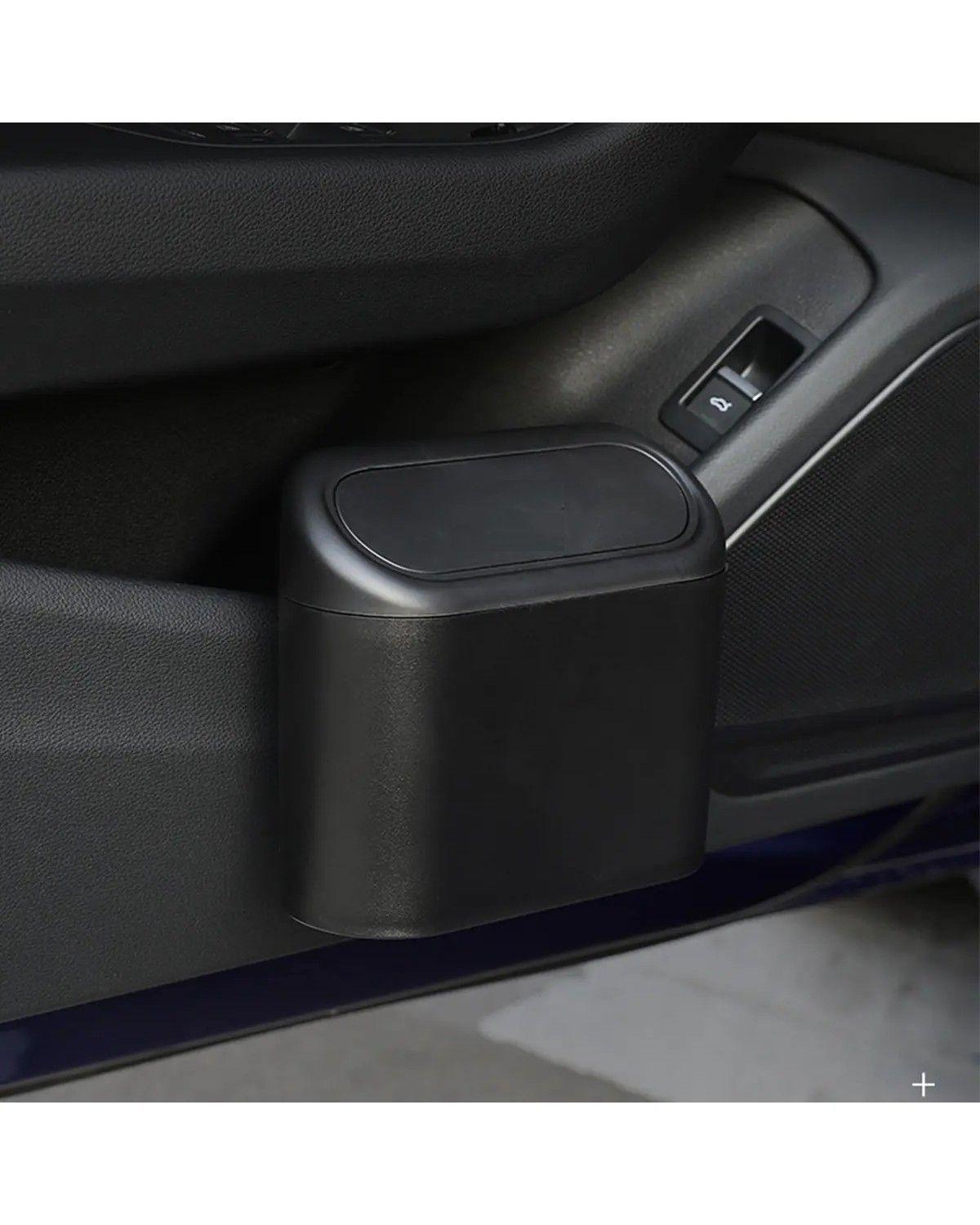 Basurero Para Auto Portatil Universal 1 Litro Color Negro-3