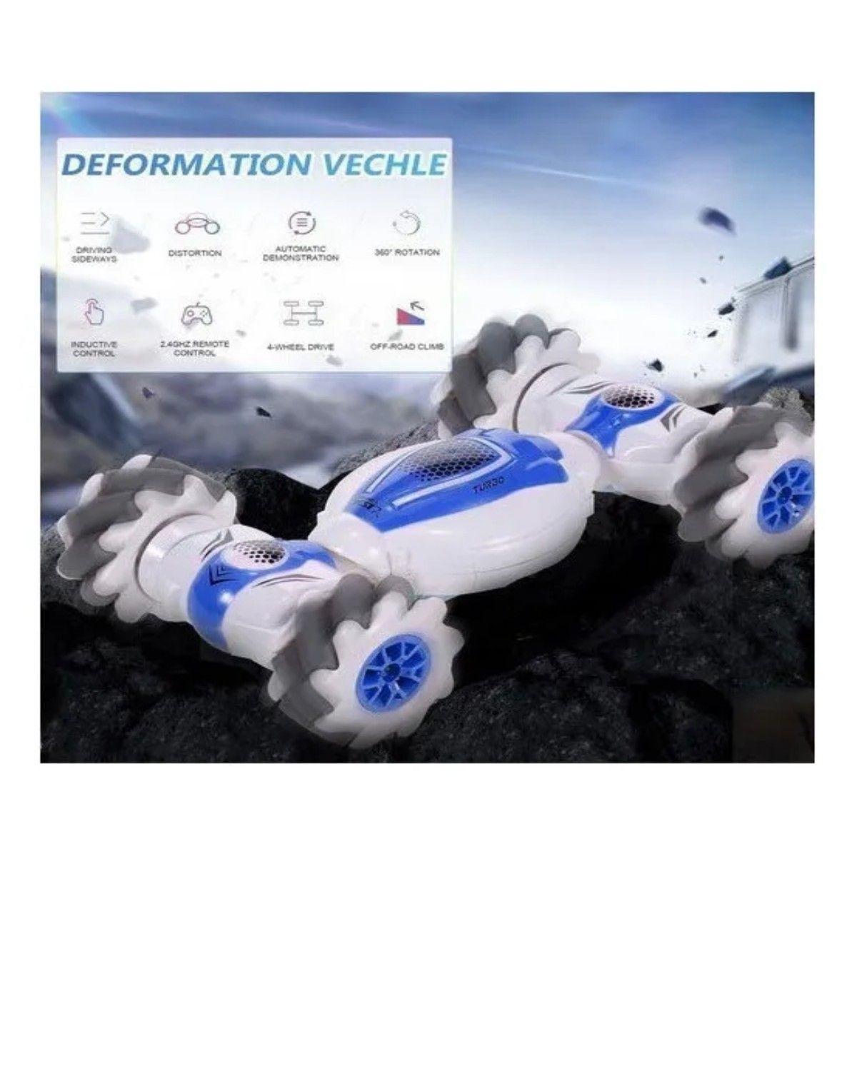 S-012 Rc Stunt Car Control Remoto 360° Flips con Sensor Color Azul-2