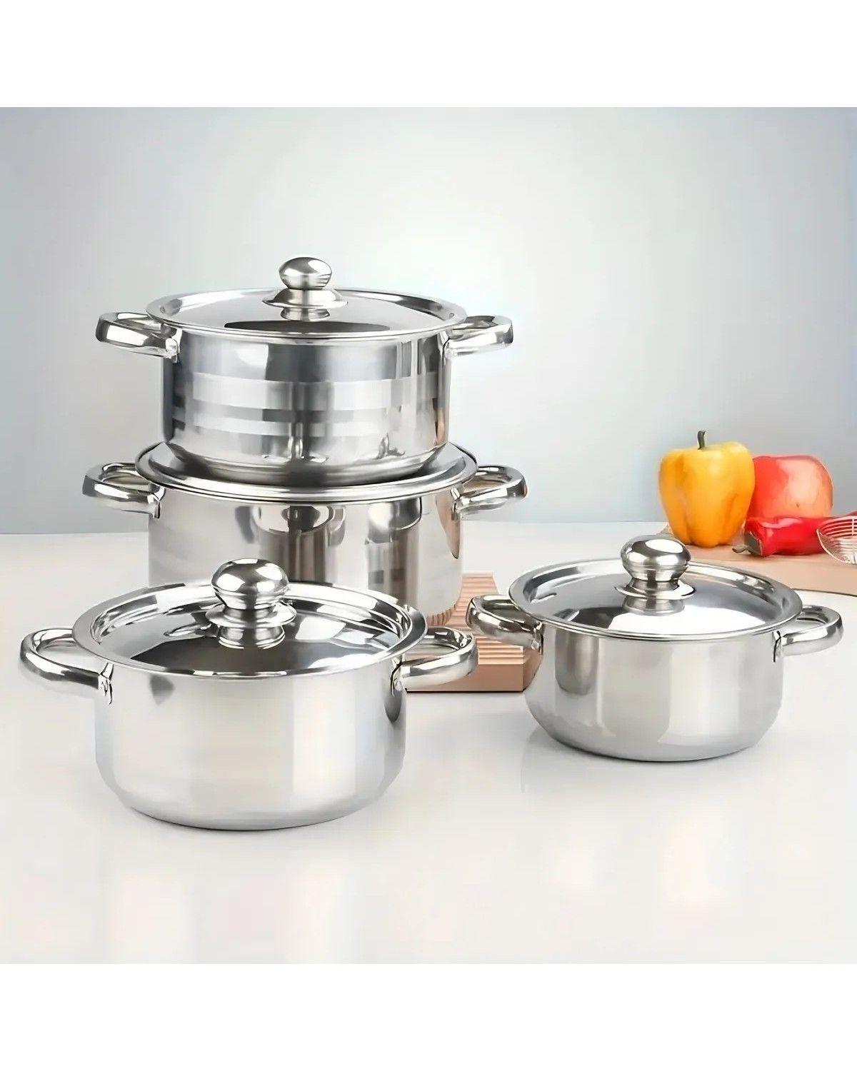 Set De Ollas Acero Inoxidable 4 Piezas-2
