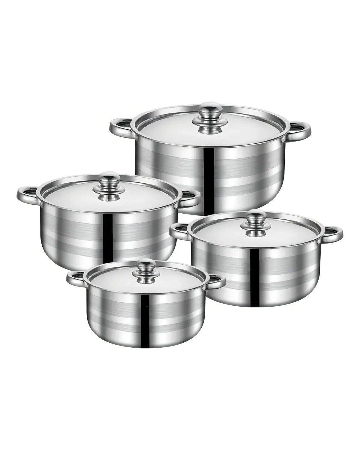 Set De Ollas Acero Inoxidable 4 Piezas-0