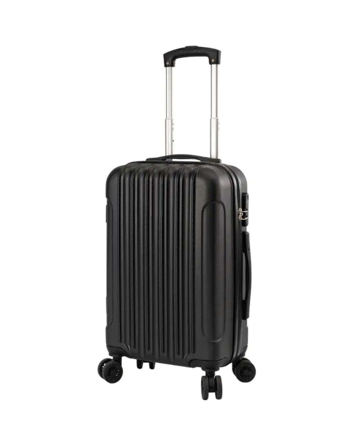 Maleta Cabina 10kg Con Ruedas Giratorias Carry On Negro Rígida-0