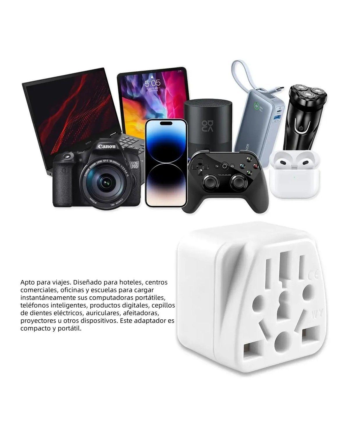 Adaptador De Enchufe Universal Para Viaje A Brasil, 3 Pines.-4