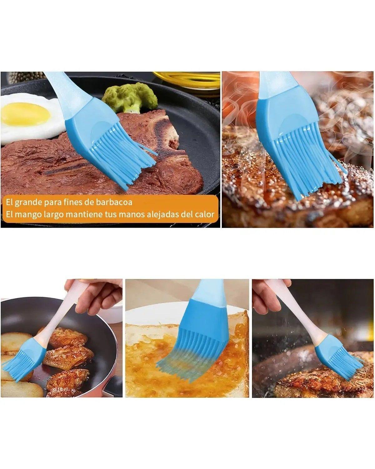 Pack de 3 Bandejas Redondas de Silicona para Freidora de Aire, Celeste-4