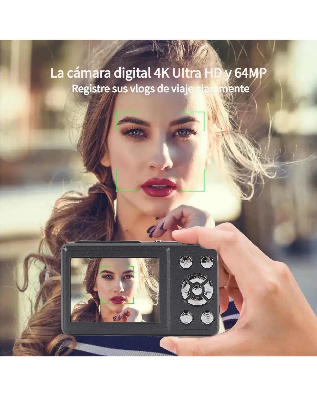 Cámara Digital 4k 64mp Autoenfoque Compacta Foto Video Negro-2