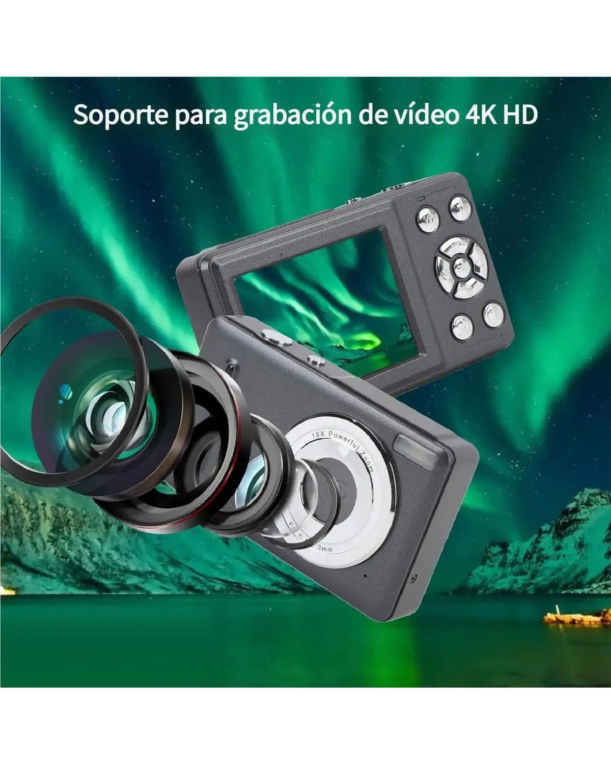 Cámara Digital 4k 64mp Autoenfoque Compacta Foto Video Negro-3