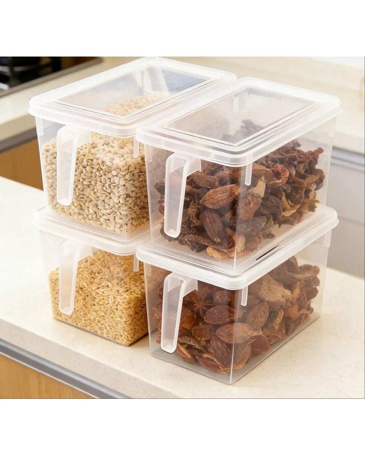 Pack de 4 Cajas Organizadoras Transparentes para Refrigerador con Tapa a Presión-3