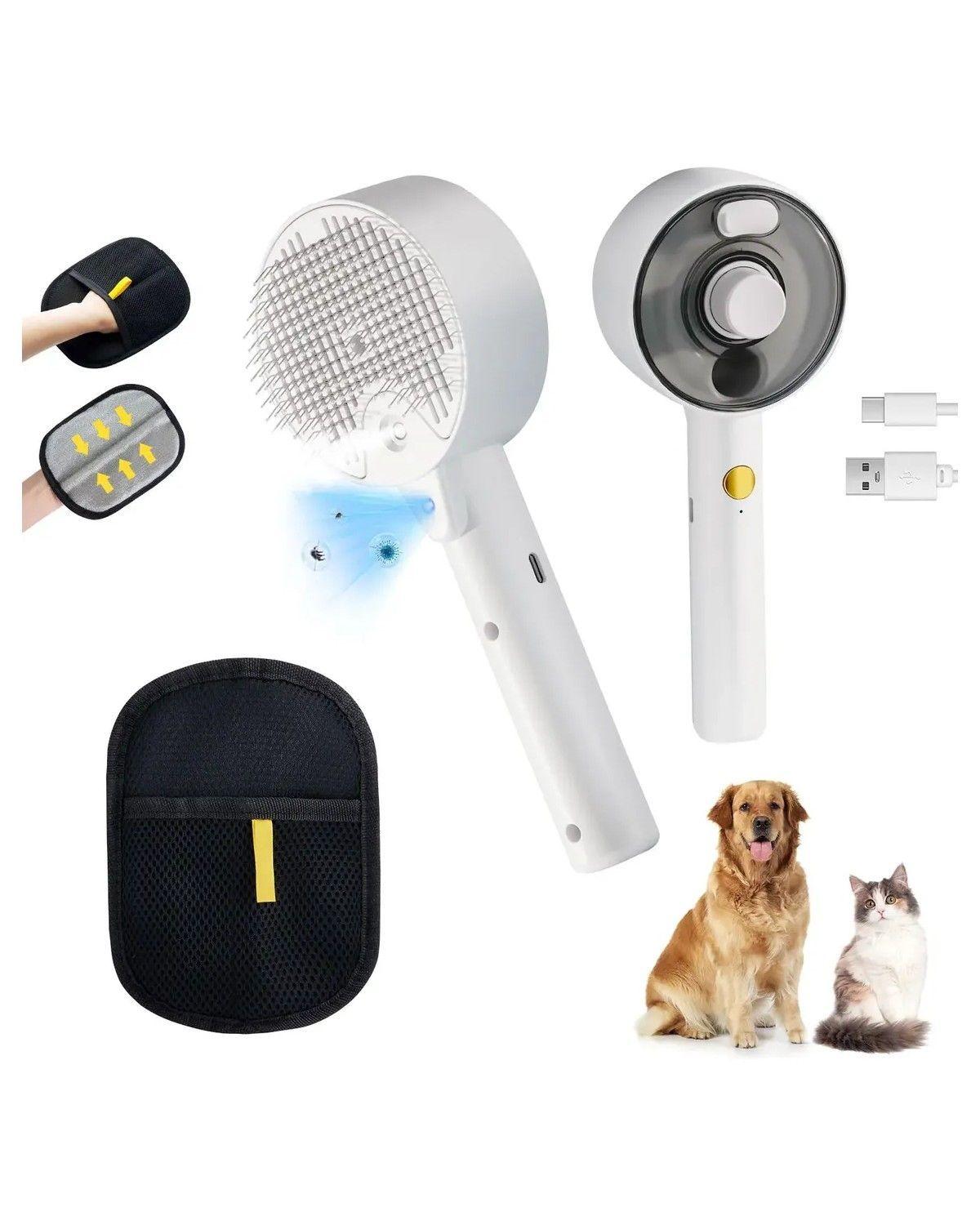 Cepillo Automatico A Vapor Perros Quita Pelos Gatos Mascotas-0