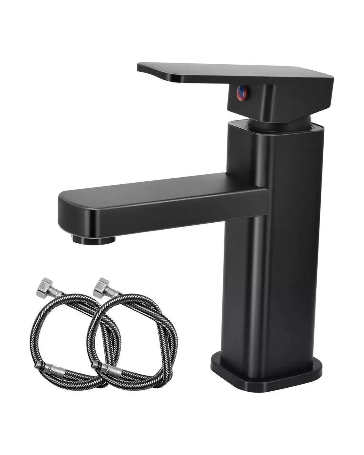 Grifo Baño Llave Monomando Fregadero Mezcladora Inoxidable-0