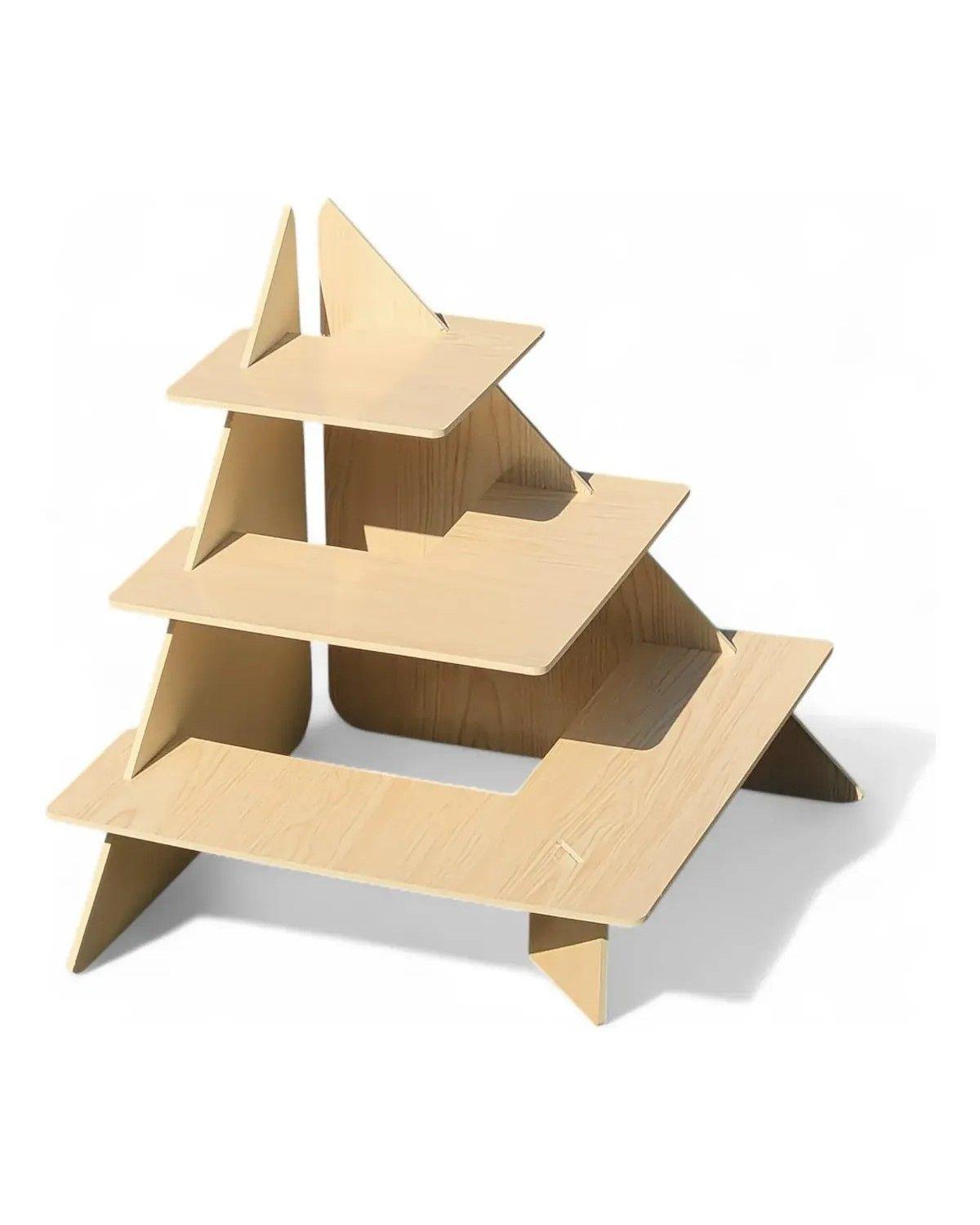 Estante Exhibidor Organizador, Blanco 40x40x40 Cm Desarmable-0